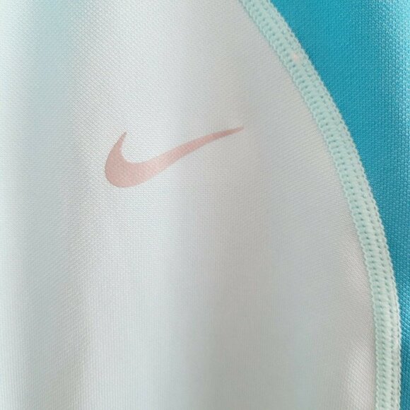 Nike Dri-Fit Two-Tone Blue Quarter 1/4 Zip Long Sleeve Pullover Size X-Small - Picture 9 of 9